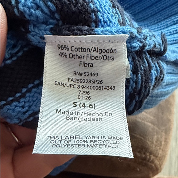 Free Assembly Women's Blue Striped Crew Neck Sweater - Picture 7 of 7